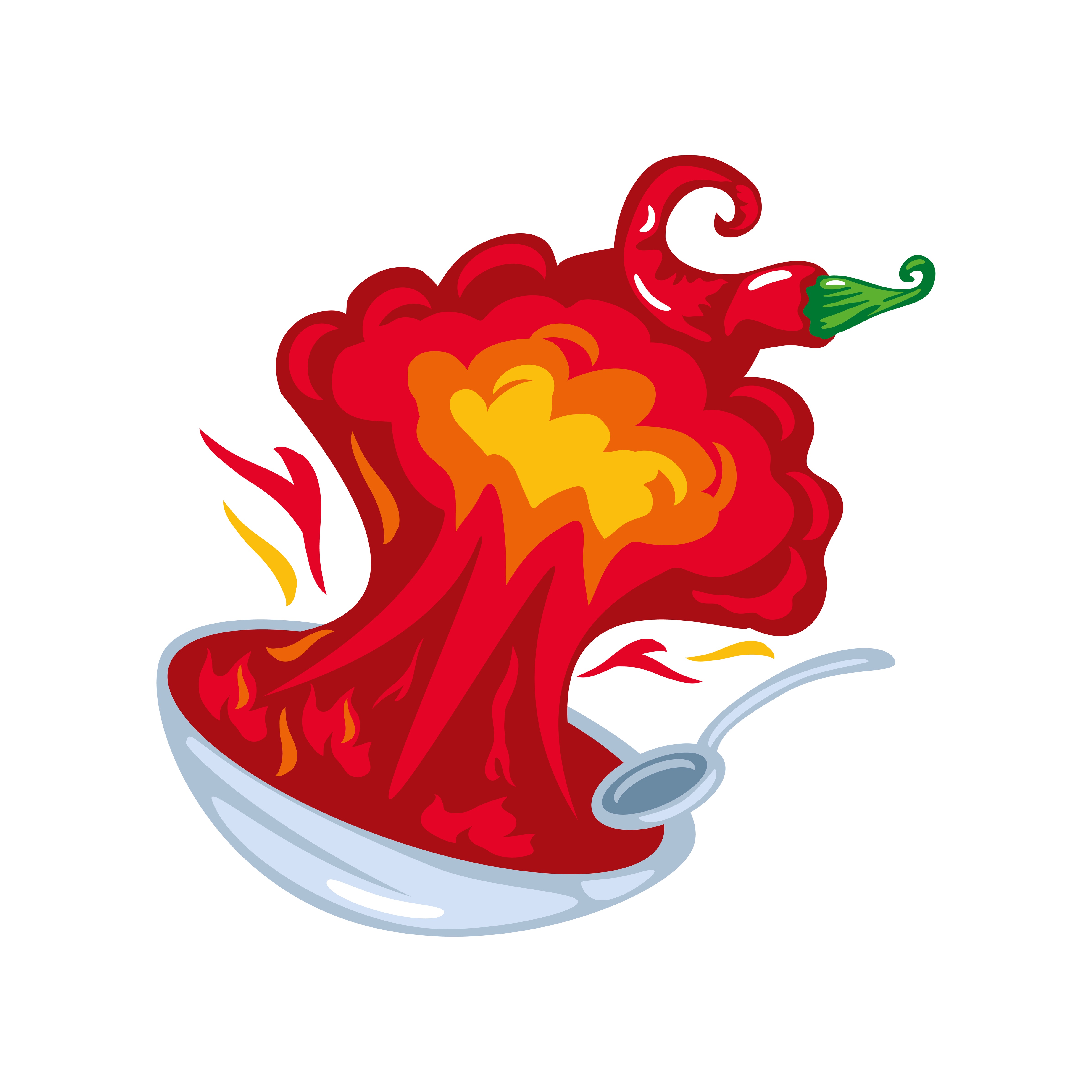 international hot and spicy food day burning illustration